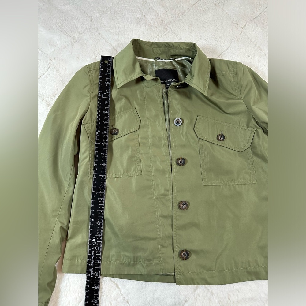 Banana Republic Women’s xs extra small polyester utility button jacket pockets - Picture 2 of 8